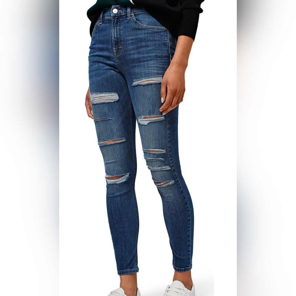 Topshop Jamie Ripped High Rise Skinny Jeans